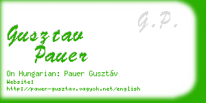 gusztav pauer business card