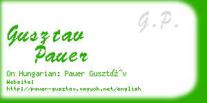 gusztav pauer business card